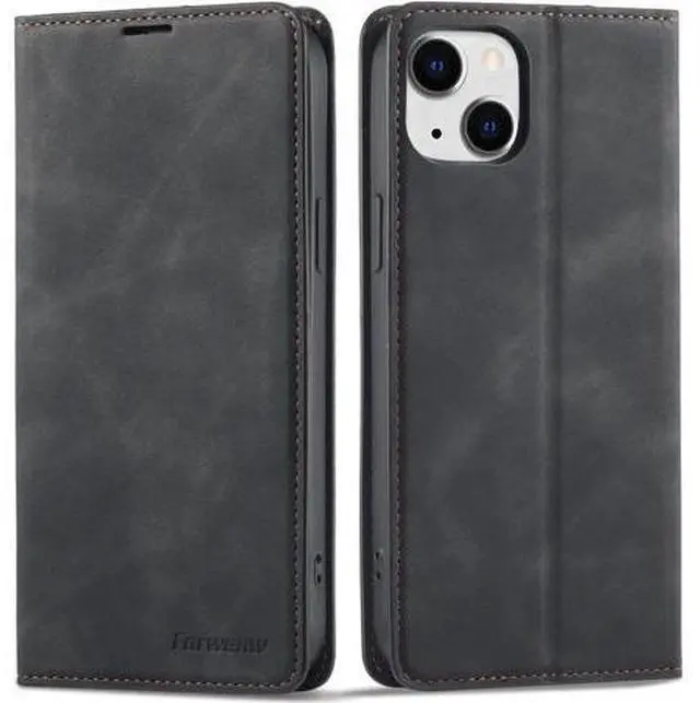 Main image of Case for iPhone 14 Pro 6.1 inch Premium PU Leather Cover with Card Holder Kickstand Shockproof Flip Wallet Cover
