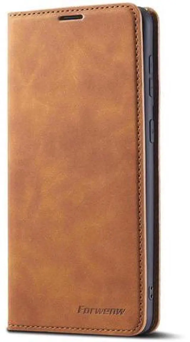 Alt view image 6 of 14 - Case for Samsung Galaxy S25 Plus 6.7 inch Premium PU Leather Phone Cover with Card Holder Stand, Shockproof Flip Wallet Cover Brown