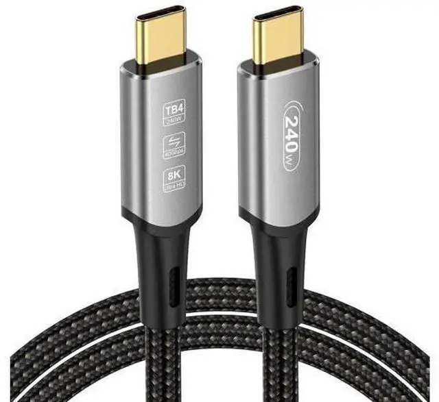 Main image of Aomoproing USB 4 Cable 3.3Ft, 240W USB C Cable for Thunderbolt 4, iPhone 15Pro/15ProMax, iPad Pro, Laptop, Tablet, Smartphone, External Monitor (USB4, 3.3ft - 240W)