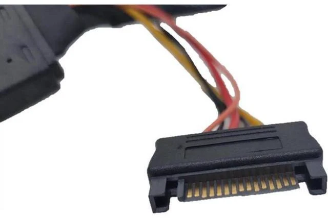 Alt view image 3 of 12 - Aomoproing Internal 12G U.2 Cable (HD MiniSAS SFF-8643 to U.2 SFF-8639) with SATA Power (50cm)