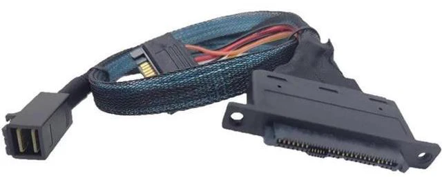 Alt view image 5 of 12 - Aomoproing Internal 12G U.2 Cable (HD MiniSAS SFF-8643 to U.2 SFF-8639) with SATA Power (50cm)