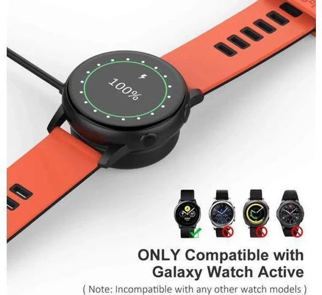 Alt view image 6 of 14 - 2-Pack Compatible with Samsung Galaxy Watch Active / Active 2 Charger Dock Wireless Charging Cable for Samsung Galaxy Active 1 / Active 2 Watch SM-R500 / SM-R820 / SM-R830