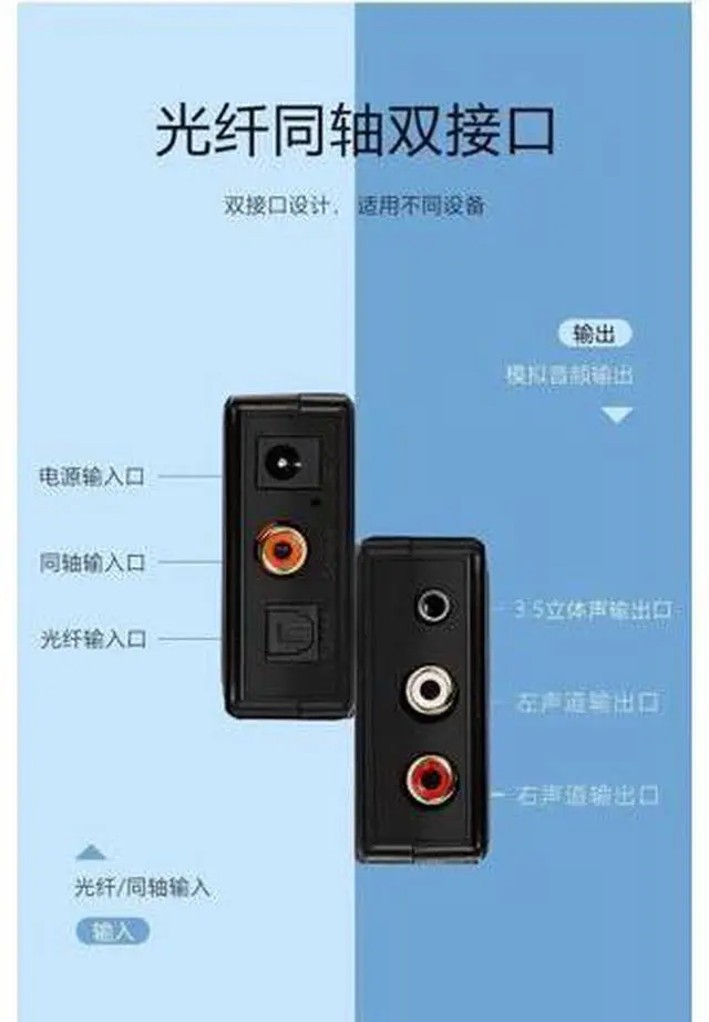 Alt view image 2 of 5 - 5.1 Digital Audio Converter, Fiber Coaxial to Analog Audio Converter, RCA3.5mm audio decoder