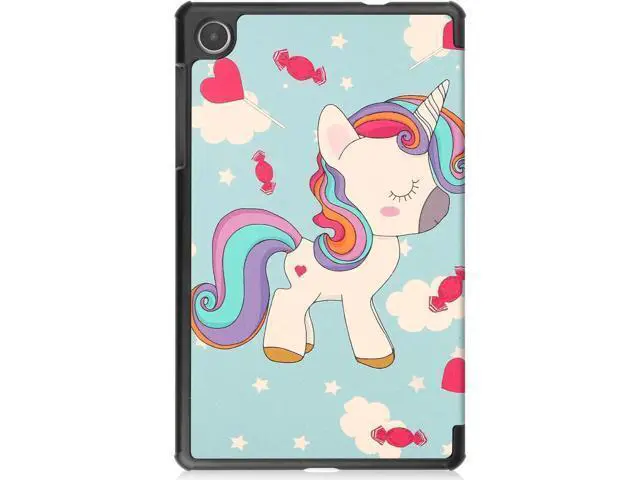 Alt view image 3 of 7 - Case for Lenovo Tab M8 4th Gen 2023 8 inch Tablet Model TB-300FU TB-300XU, Slim Lightweight Stand Hard Shell Protective Cover with Stylus Pen Light Blue