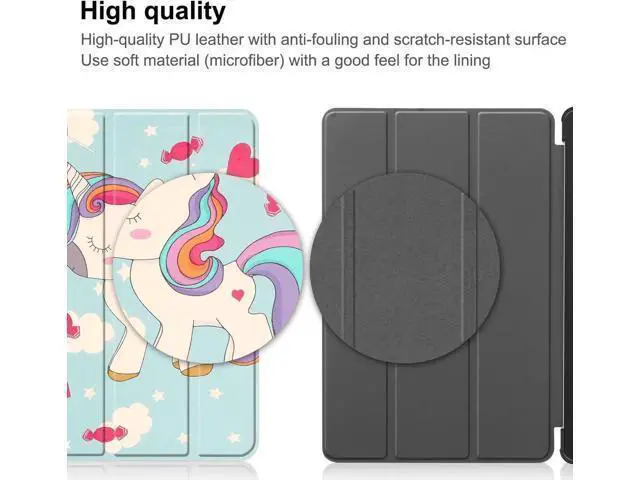 Alt view image 6 of 7 - Case for Lenovo Tab M8 4th Gen 2023 8 inch Tablet Model TB-300FU TB-300XU, Slim Lightweight Stand Hard Shell Protective Cover with Stylus Pen Light Blue