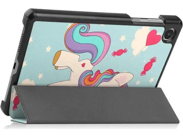 Alt view image 7 of 7 - Case for Lenovo Tab M8 4th Gen 2023 8 inch Tablet Model TB-300FU TB-300XU, Slim Lightweight Stand Hard Shell Protective Cover with Stylus Pen Light Blue