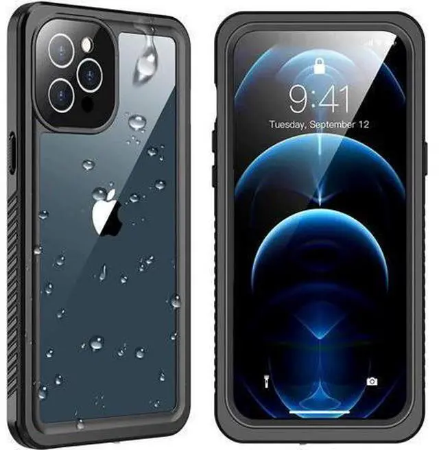Main image of iPhone 12 Pro Case 6.1 inch, Waterproof Dustproof Shockproof Case with Built-in Screen Protector, Full Body Underwater Protective Clear Back Cover