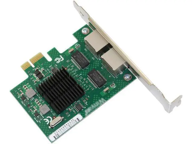 Alt view image 4 of 4 - E575T2 Dual-port PCI-E X1 Gigabit Ethernet Network Card 10/100/1000Mbps LAN Adapter Controller Wired intel 82575 E1G42ET