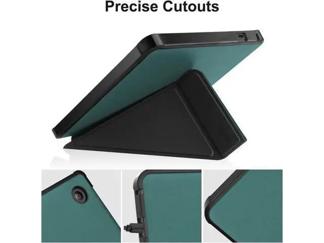 Alt view image 2 of 7 - Slim Case for Kobo Sage 2021 Release - Soft TPU Protective Back Cover with Auto Wake/Sleep for 8 inch Kobo Sage eReader Dark Green