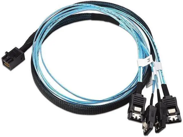 Alt view image 4 of 5 - Aomoproing Internal Mini SAS HD to SATA Cable (SFF-8643 to SATA Forward Breakout) 3.3 Feet, 1m