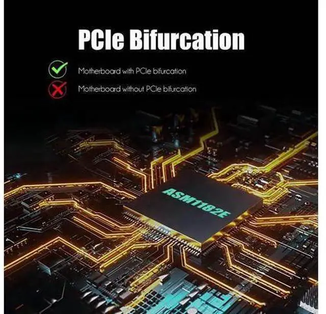 Alt view image 7 of 7 - Aomoproing PA21 Dual M.2 NVMe to PCIe 4.0 X8 Adapter Without PCIe Bifurcation Function, Support 22110/2280/2260/2242/2230 Size (PCIe Bifurcation Motherboard is Required)