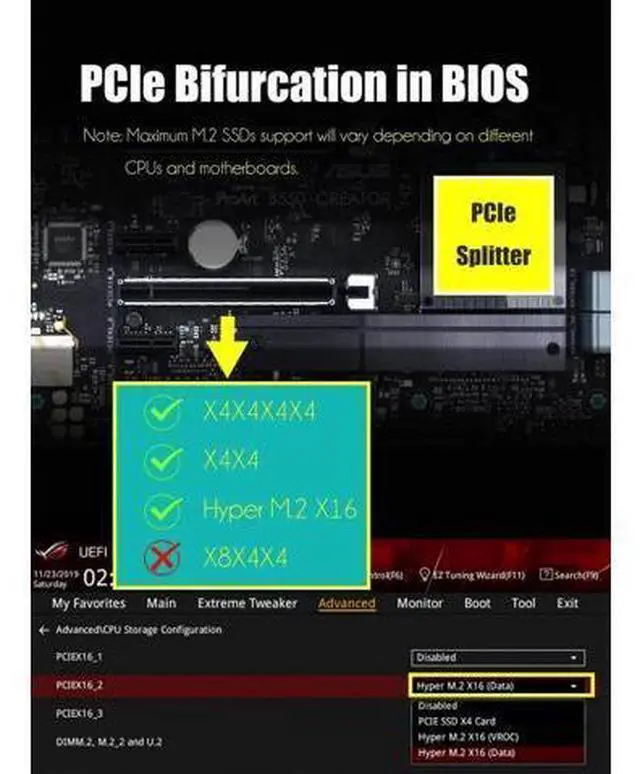 Alt view image 5 of 7 - Aomoproing PA21 Dual M.2 NVMe to PCIe 4.0 X8 Adapter Without PCIe Bifurcation Function, Support 22110/2280/2260/2242/2230 Size (PCIe Bifurcation Motherboard is Required)
