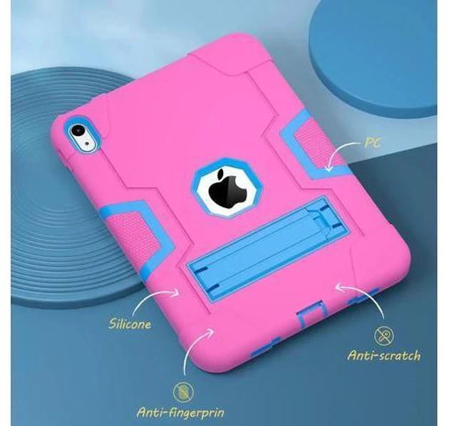 Alt view image 2 of 14 - iPad 10th Generation Case, iPad 10th Generation Case 2022, Protective Case for iPad 10th Generation with Kickstands + Stylus Pen, Shockproof Cover for New iPad 10.9 Inch Case 2022 Rose Red