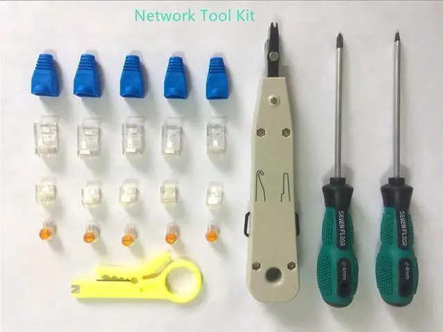 Alt view image 4 of 7 - Aomoproing Network Cable Repair Maintenance Tool Kit Set 11 in 1 Portable Phone Cable Crimper 8P8C 4P4C 6P6C Connectors RJ45 RJ11 Cat5 Cat6 Cable Tester