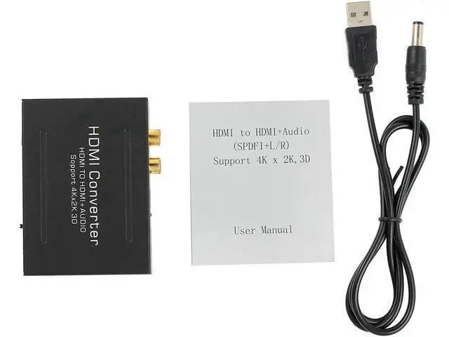 Alt view image 6 of 7 - 4K HDMI Audio Extractor V1.4 HDMI to HDMI + Optical TOSLINK SPDIF + Analog RCA L/R Stereo Audio Video Spiltter Adapter Converter for Apple TV Blu-ray Player
