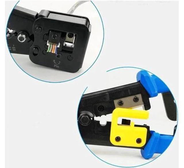 Alt view image 3 of 5 - Aomoproing Networking Pliers RJ45 RJ11 Crimping Cable Stripper Crimper RJ45 Pressing Line Clamp Pliers