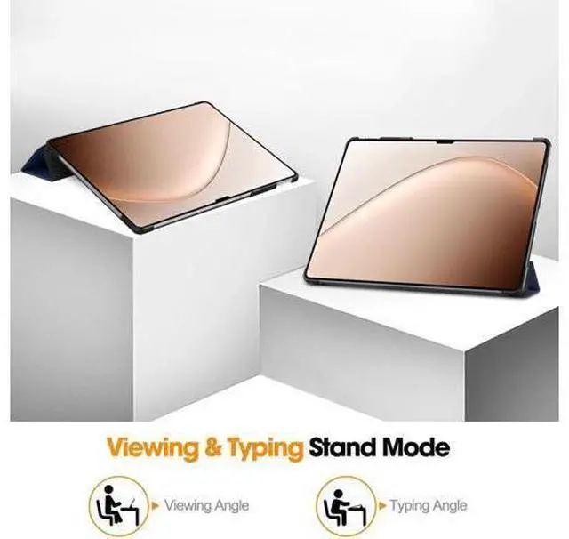 Alt view image 5 of 6 - Case for Xiaomi Pad 7 Ultra 14 inch 2025, Slim Smart Cover Lightweight Hard Shell Protective Cover with Multi-Angle Stand, Universal Stylus Pen Blue