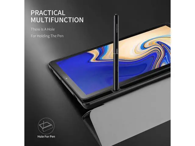 Alt view image 6 of 6 - Case for Samsung Galaxy Tab S4 10.5 Inch 2018 Tablet Model SM-T830 T835 T837 Cover with S Pen Holder Auto Sleep Wake