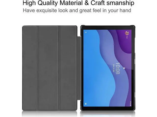 Alt view image 2 of 7 - Case for Lenovo Tab M10 HD (2nd Gen) 10.1 2020 TB-X306F, Smart Case Trifold Stand Slim Fiit Lightweight Shockproof Case Cover for Lenovo Tab M10 HD (2nd Gen) 10.1 2020