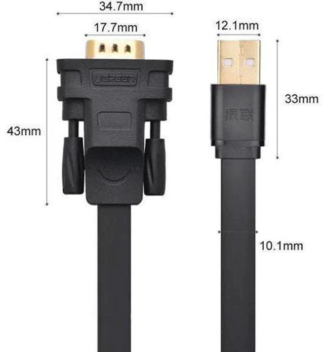 Alt view image 7 of 14 - Aomoproing UGREEN USB 2.0 to RS232 DB9 Serial Cable Male A Converter Adapter with FTDI Chipset for Windows 10, 8.1, 8, 7, Vista, XP, 2000, Linux and Mac OS X 10.6 and Above (6ft)