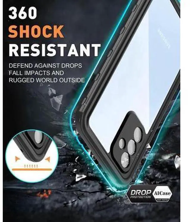 Alt view image 4 of 7 - For Samsung Galaxy A24 4G / Galaxy A25 5G Waterproof Case, with Built-in Screen Protector, Full Protection Shockproof Dustproof Underwater Phone Cover