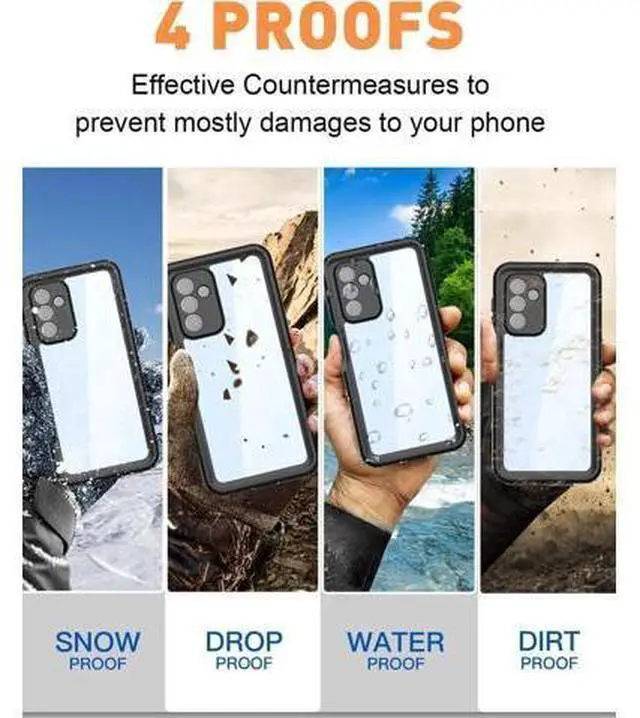 Alt view image 5 of 7 - For Samsung Galaxy A24 4G / Galaxy A25 5G Waterproof Case, with Built-in Screen Protector, Full Protection Shockproof Dustproof Underwater Phone Cover