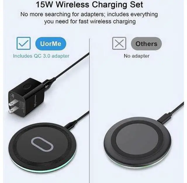 Alt view image 3 of 7 - Wireless Charger Samsung Fast Charging Pad for Samsung Galaxy S24/S23 Ultra/S22/S21/Z Flip 5,15W Wireless Charging Station Charger Mat with QC Adapter for Google Pixel 8a 7a 8 7 Pro 6,iPhone 15 14 13