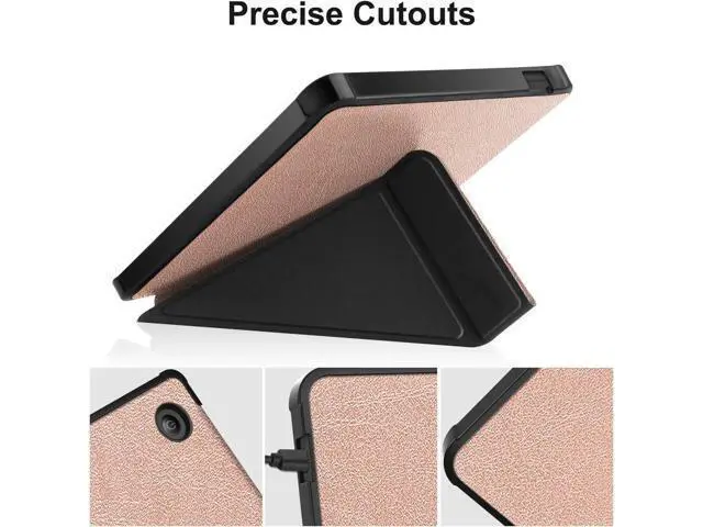 Alt view image 4 of 7 - Slim Case for Kobo Libra 2 2021 Released - Soft TPU Protective Back Cover with Auto Wake/Sleep for 7 inch Kobo Libra 2 eReader Rose Gold