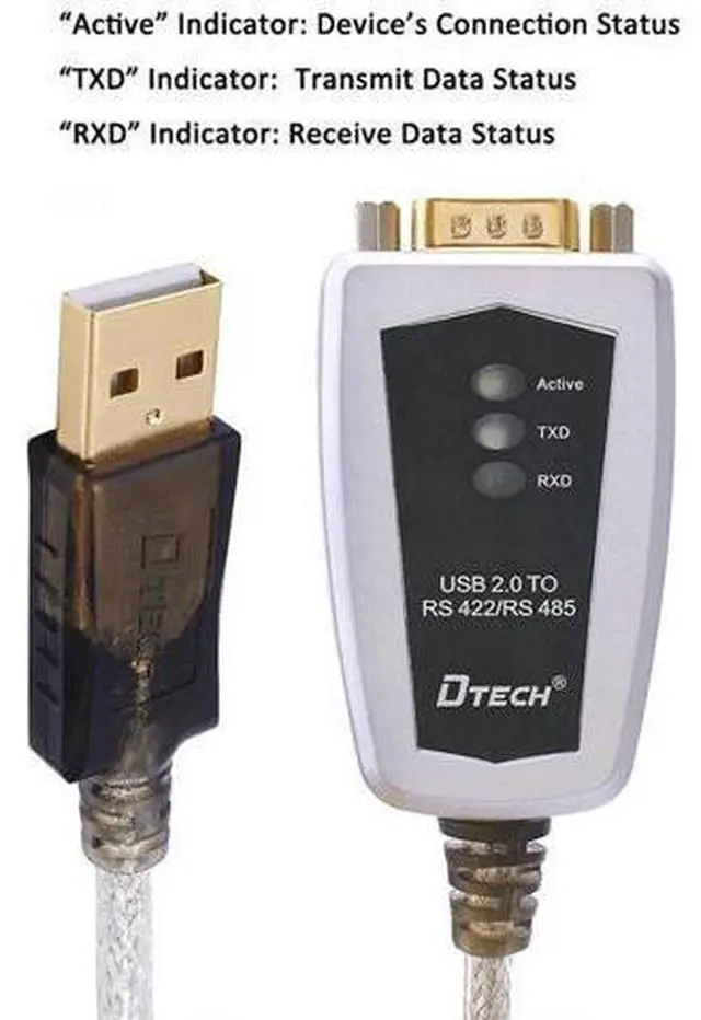 Alt view image 2 of 7 - Aomoproing 6 Feet USB to RS422 RS485 Serial Port Converter Adapter Cable with FTDI Chip Supports Windows 11 10 8 7 XP Mac
