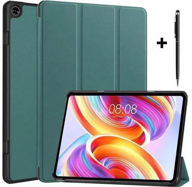 Main image of Case for TECLAST T50 11 inch , Tri fold Slim Lightweight Hard Shell Smart Protective Cover with Multi-Angle Stand, Universal Stylus Pen Dark Green