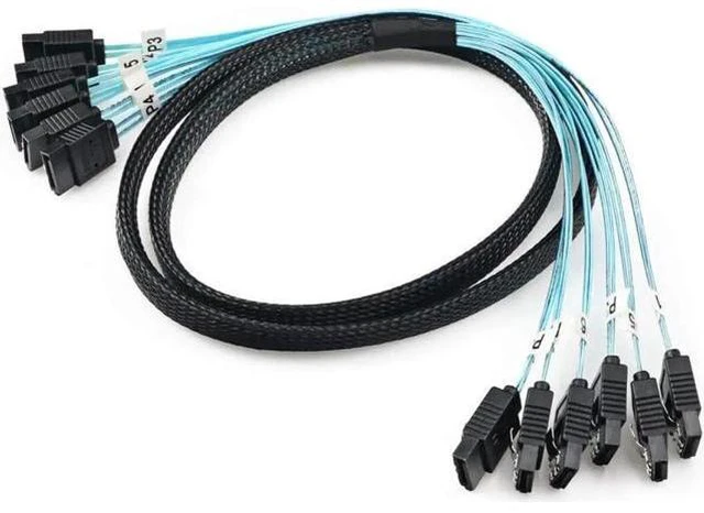 Main image of Aomoproing High Speed 6Gbps 6pcs Set Sata 6 SATA Cable SAS Cable for Server 1M