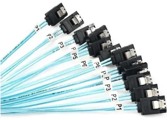 Alt view image 2 of 14 - Aomoproing High Speed 6Gbps 6pcs Set Sata 6 SATA Cable SAS Cable for Server 1M