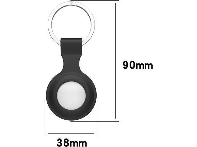 Alt view image 2 of 6 - Case for AirTag Phone Finder, Anti-Scratch Protective Skin Cover with Keychain, White