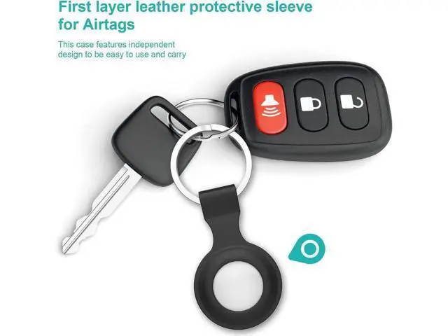 Alt view image 3 of 6 - Case for AirTag Phone Finder, Anti-Scratch Protective Skin Cover with Keychain, White