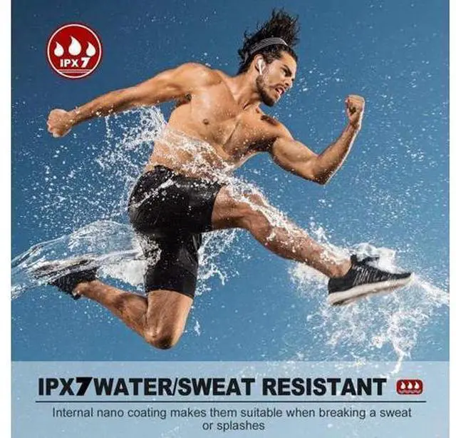 Alt view image 5 of 7 - Wireless Earbuds Bluetooth 5.0 IPX7 Waterproof Headphones with Digital Intelligence LED Display Charging Case HD Stereo Built-in Mic in-Ear Sports Earphones 80 Hrs Playtime for Running Gym Office