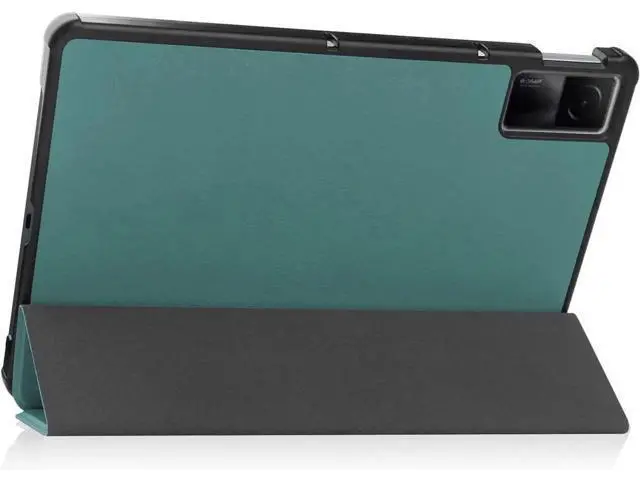 Alt view image 3 of 7 - Case for Xiaomi Redmi Pad 10.61 inch 2022, Tri fold Slim Auto Wake Lightweight Hard Shell Smart Protective Stand Cover with Universal Stylus Pen Dark Green