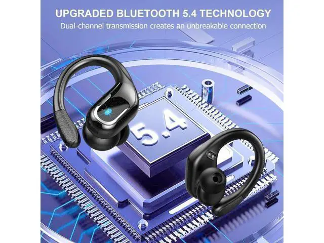 Alt view image 4 of 7 - Wireless Earbuds, 75Hrs Bluetooth 5.4 Headphones, Bluetooth Earbuds with ENC Noise Canceling Mic, Bass Stereo Wireless Earphones, IP7 Waterproof Over Ear Buds with Earhooks for Running/Workout