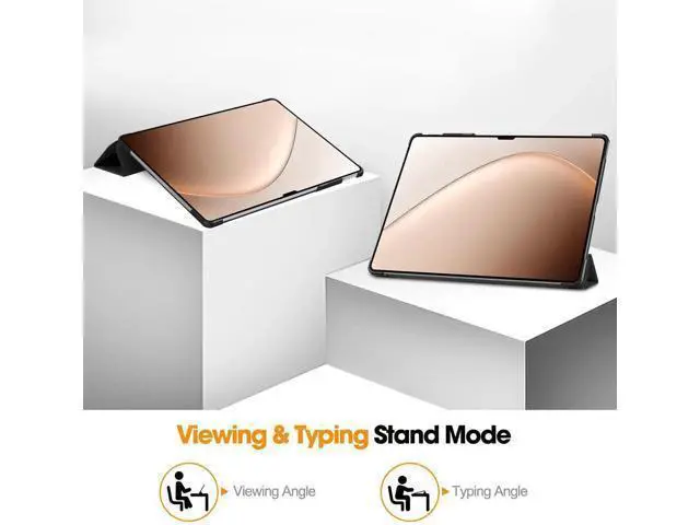 Alt view image 3 of 7 - Case for Xiaomi Pad 7 Ultra 14 Inch, Tri fold Slim Lightweight Hard Shell Smart Protective Cover with Multi-Angle Stand, Universal Stylus Pen