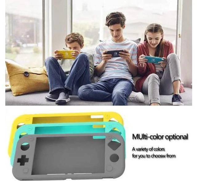 Alt view image 2 of 7 - Silicone Case for Nintendo Switch Lite Soft Cover for Nintendo Switch Lite with Tempered Glass Screen Protector