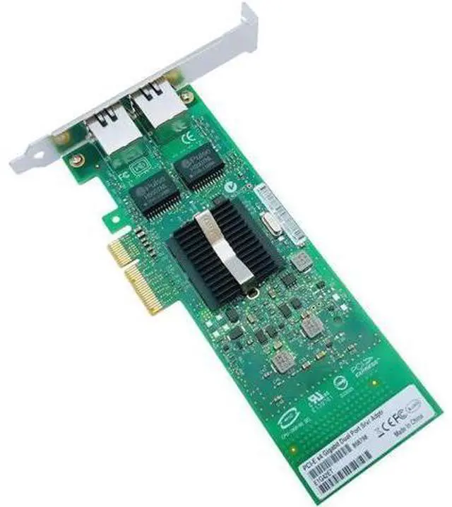 Alt view image 2 of 6 - PCI Express Network Card Dual Port PCIE X4 Gigabit Ethernet 10/100/1000Mbps LAN Adapter Controller Wired 82576 EB/GB E1G42ET