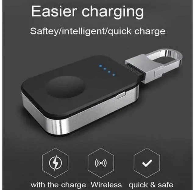 Alt view image 2 of 5 - Portable iWatch Charger Magnetic Wireless Charger 950mAh Pocket Power Bank Compatible for Apple Watch Series 4 3 2 1 44mm 40mm 42mm 38mm