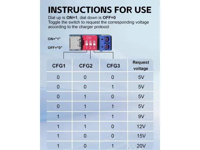Alt view image 5 of 7 - Aomoproing USB-C PD Trigger Module, PD/QC Fast Charge Decoy Board, USB Type-C to 5V/9V/12V/20V High-Speed Charging Power Delivery Boost Converter (6PCS)