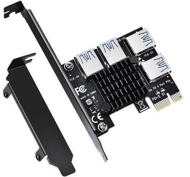 Main image of Aomoproing PCIE 1 to 4 Ports PCI Express 16X Slots Riser Card USB 3.0 PCI-E Adapter Board Multiplier Port GPU Extender Miner Riser Card for BTC Bitcoin Miner Mining