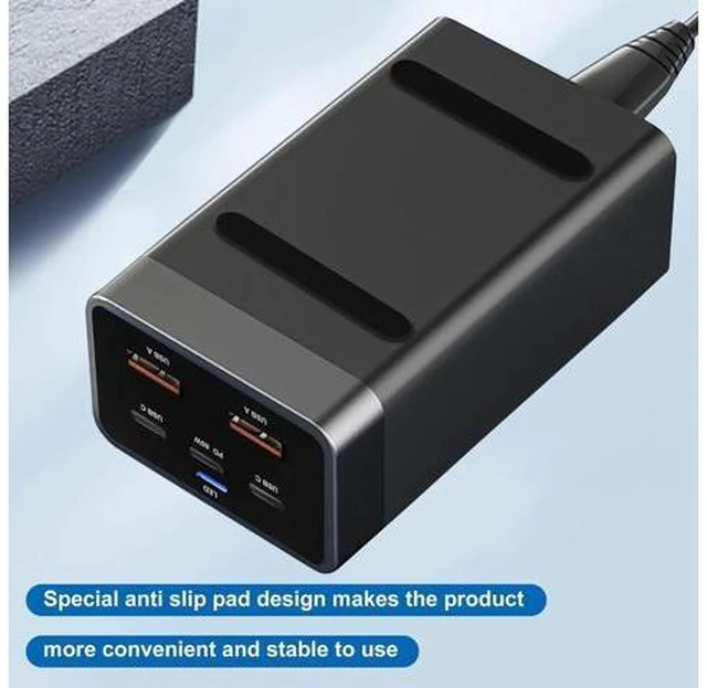 Alt view image 5 of 14 - 125W GaN 5-Port USB Charger, USB Fast Charging Station, Multi Ports USB Charging Hub with LED Display, Compatible with i-Phone15/14/Pro/13/12,Ga-laxy S23/S22/S21, Note 20 Ultra, L-G, H-T-C, and More