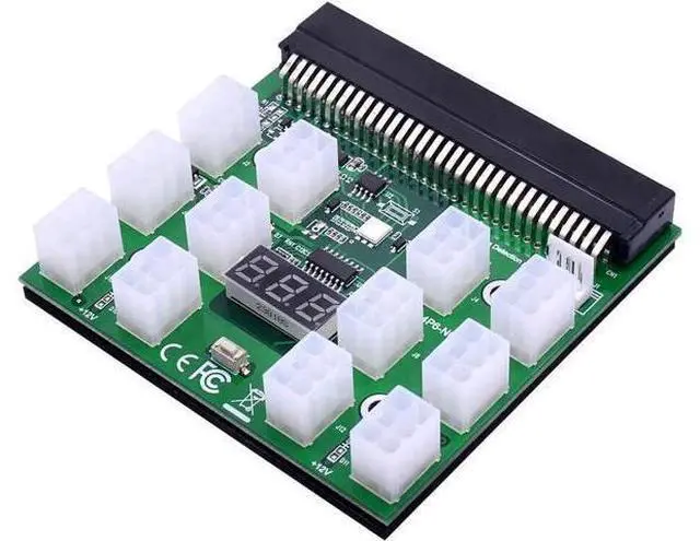 Alt view image 2 of 7 - Power Module Breakout Board Kits with 12pcs 6Pin to 6+2 8Pin Power Cable for HP 1200W 750W PSU GPU Mining Ethereum