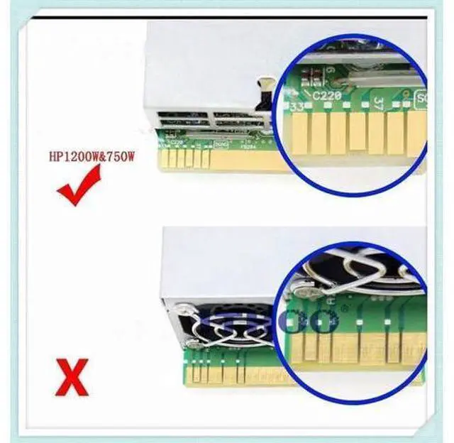 Alt view image 5 of 7 - Power Module Breakout Board Kits with 12pcs 6Pin to 6+2 8Pin Power Cable for HP 1200W 750W PSU GPU Mining Ethereum