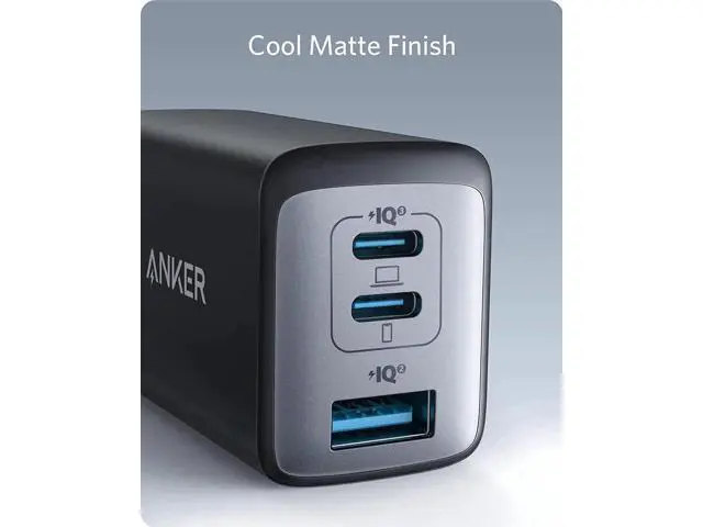Alt view image 2 of 7 - An-ker USB C Charger, 735 Charger (Nano II 65W), PPS 3-Port Fast Compact Foldable Wall Charger for MacBook Pro/Air, iPad Pro, Galaxy S20/S10, Dell XPS 13, Note 20/10+, iPhone 13/Pro, Pixel, and More