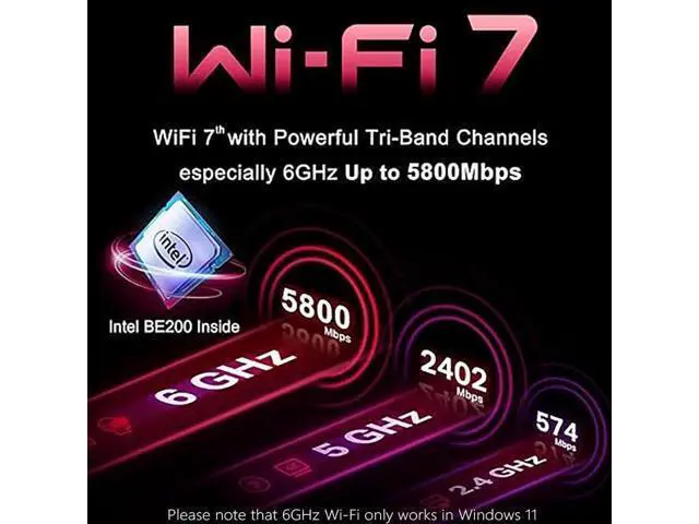 Alt view image 4 of 6 - BE200 Bluetooth 5.4 Wifi Card BE200NGW 2.4/ 5/ 6 GHz 5.8 Gbps For Windows 11 PC Laptop