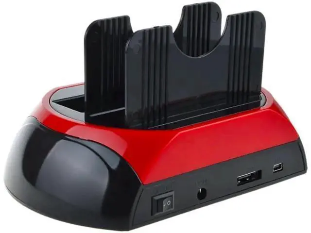 Alt view image 2 of 6 - 2.5" 3.5" SATA / IDE 2 Double - Dock HDD Docking Station e-SATA / Hub External Storage Enclosure Parts