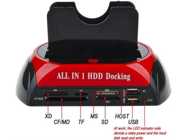 Alt view image 4 of 6 - 2.5" 3.5" SATA / IDE 2 Double - Dock HDD Docking Station e-SATA / Hub External Storage Enclosure Parts